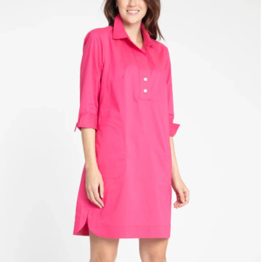 Hinson Wu Bright Pink Shirt Dress